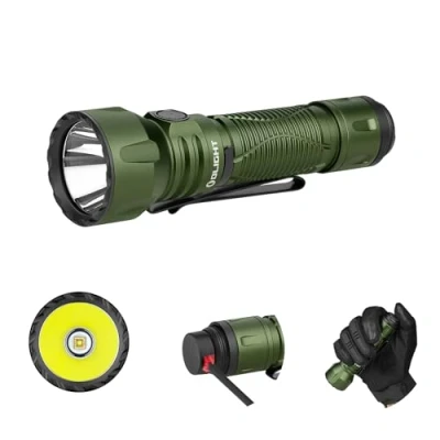 Afbeelding van OLIGHT Javelot Lampe de Poche Tactique 1350 Lumens 730M Torche Puissante Étui en Nylon Disponible IPX8 étanche Peut être Utilisé à l&#039;Extérieur Vert