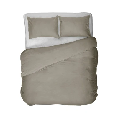 Afbeelding van Kayori Koko Dekbedovertrek Katoen 200/200 220 Taupe +2 slopen (Kleur: Taupe)
