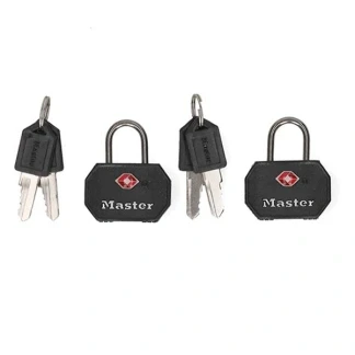 Afbeelding van Hangslot Masterlock 2 gelijksluitend aluminium TSA zwart 30mm