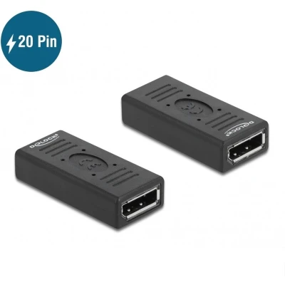 Afbeelding van Premium DisplayPort koppelstuk (v v) met DP_PWR versie 1.2 (4K 60Hz) / zwart
