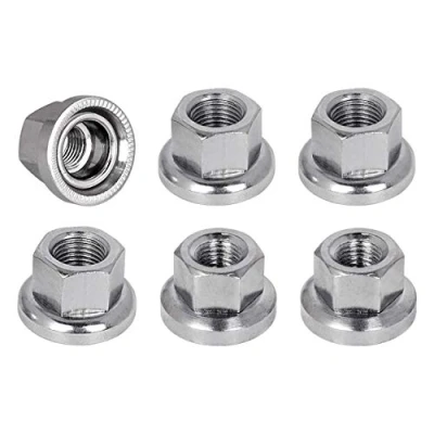 Afbeelding van POFET 6 stuks wielmoeren M10 vervanging grote asmoer voor mountainbike, fiets