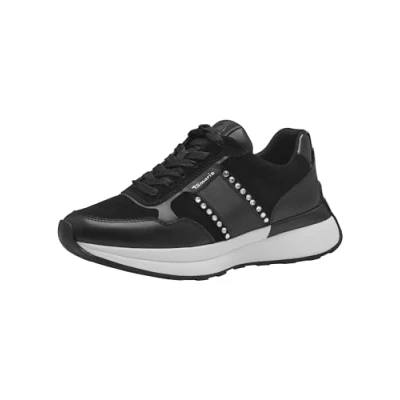 Afbeelding van Tamaris Damessneakers 1 23737 42 001, maat: 38 EU, zwart.