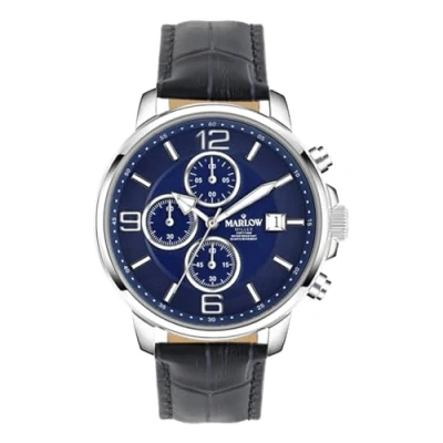 Afbeelding van Marlow Miller chronograaf horloge met leren band