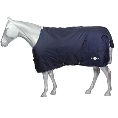Afbeelding van Weatherbeeta Deken Saxon Defiant 600D Standard Neck Lite Navy/Wit 140/190