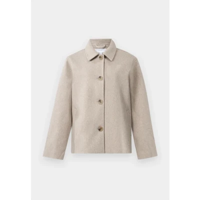 Afbeelding van Vila Jas Viclaudia L/s Jacket Noos 14107786 Natural Melange Dames Maat 42