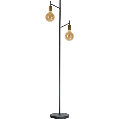 Afbeelding van Eth Vloerlamp Tree Zwart Goud