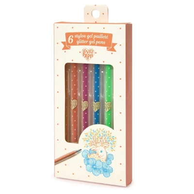 Afbeelding van Djeco gelpennen glitter 6st