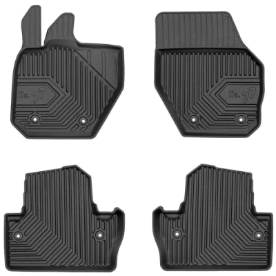 Afbeelding van M MOTOS Rubber Vloermatten voor Volvo V60 I 2010 2018 Verbeter uw reiscomfort met zwarte antislip automatten Auto No.77 All Weather auto&#039;s, bescherming tegen S
