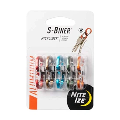 Afbeelding van Nite Ize Microlock S Biner Aluminium Karabijnhaak Diverse kleuren 5 Stuks