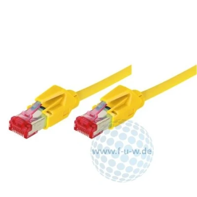 Afbeelding van Tecline Patchkabel S/FTP, PiMF, Cat 6, geel, 2,0 m halogeenvrij, met Draka kabel en Hirose stekkers TM21 (S/FTP, CAT6, 2 m), Netwerkkabel