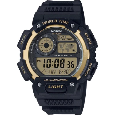 Afbeelding van Casio Zwarte digitale wijzerplaat voor heren AE 1500WHX 1AVDF (D275) zwart armband riem, zwart., Riem