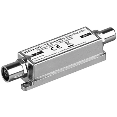 Afbeelding van Wentronic 67512 LTE/4G blokkeerfilter, coaxiale stekker aansluiting voor DVB T/DVB T2 HD zonder storingen