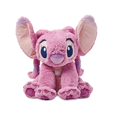 Afbeelding van Disney Store Lilo &amp; Stitch Official Angel Pluche knuffeldier, zachte vulling, flexibele oren en geborduurde strepen, 33 x 40 25 cm (h b d), geschikt voor kinderen vanaf 0 jaar
