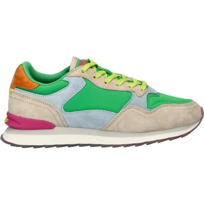 Afbeelding van Hoff Gold Coast Dames Sneaker City Reeks Vrouw Groen/Fuchsia/Oranje Mix Van Suède En Andere Materialen