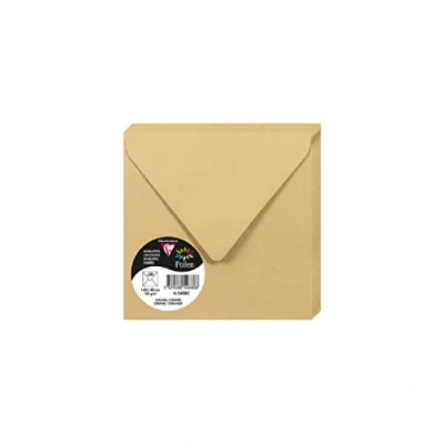 Afbeelding van Clairefontaine 10324C, verpakking met 5 kaarten, 10,5 x 14,8 cm, 210 g/m², kleur: violet, uitnodiging voor evenementen en overeenkomst, Pollen serie, graan papier van hoge kwaliteit