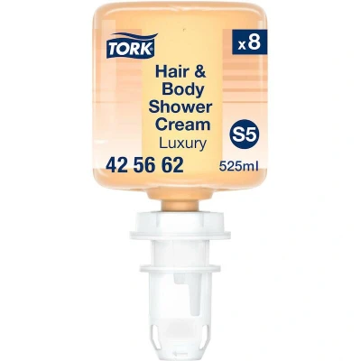 Afbeelding van Tork Luxury Mini douchecrème voor lichaam en haar, S5, shampoo, conditioner douchegel, 3 in 1, 1 x 525 ml, 425662