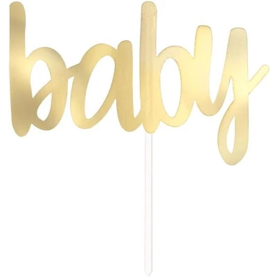 Afbeelding van Haza Original Taarttopper Baby Goud 8 Cm