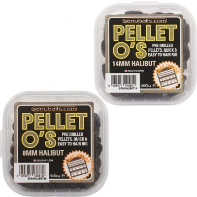Afbeelding van Sonubaits Pellet O’s Pre Drilled 14mm 120g Smaak : Halibut