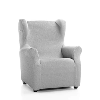 Afbeelding van Martina Home Tunis fauteuilhoes met oren, Alma grijs