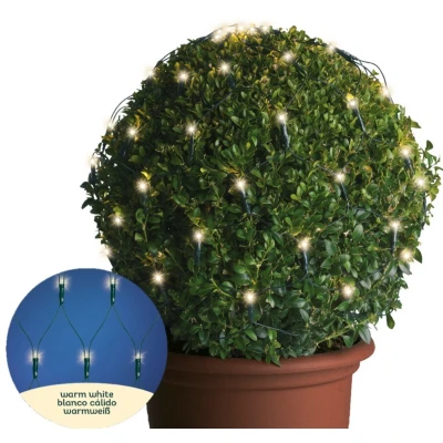 Afbeelding van Lumineo Led Netverlichting Voor Buxus Groen Warm Wit D50Cm Ip44