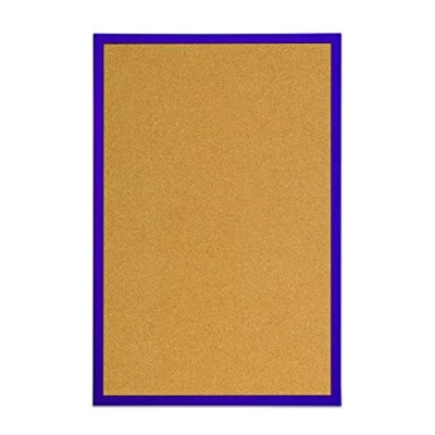 Afbeelding van Bi Office Kurk prikbord, kurkbord met violet MDF frame, 40 x 30 cm