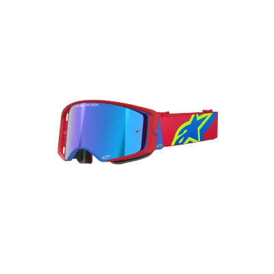 Afbeelding van Alpinestars Supertech Corp Crossbril Rood / Blauw (Lens: Spiegel Blauw)