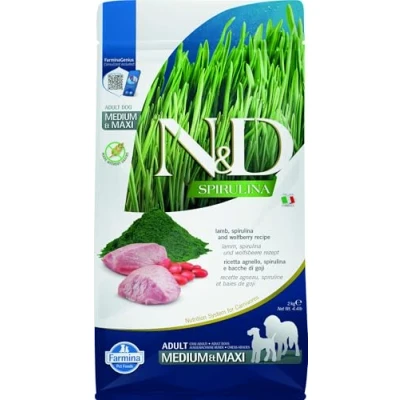 Afbeelding van N&amp;D Spirulina hondenvoeding Lam medium/maxi 2,5 kg