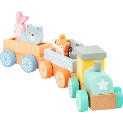 Afbeelding van Small Foot Houten trein in pastel kleuren