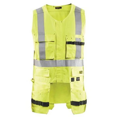 Image de Gilet sans manche multinormes inhérent jaune fluorescent