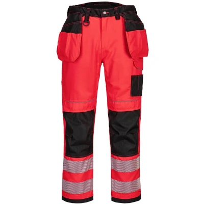 Afbeelding van PW3 Hi Vis Werkbroek met Holster Pockets maat 28, Red/Black
