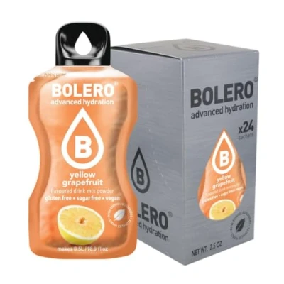 Afbeelding van Bolero drank 24 zakjes 3 gr gram fruitsticks bereid oplosbaar poeder voor verse in water Product, 72 gezoet met stevia (Yellow Grapefruit)