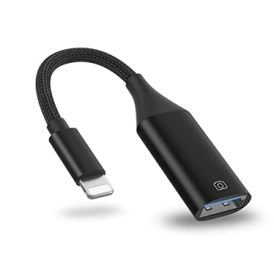 Afbeelding van USB camera adapter voor telefoon, IVSHOWCO doel OTG kabeladapter pad, ondersteunt flashdrive, kaartlezer, muis, toetsenbord, MIDI.