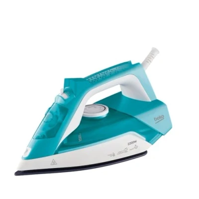 Afbeelding van Beko SIM3122T Strijkijzer, 2200 W, verticaal strijken, automatische reiniging, 240 ml lichtblauw