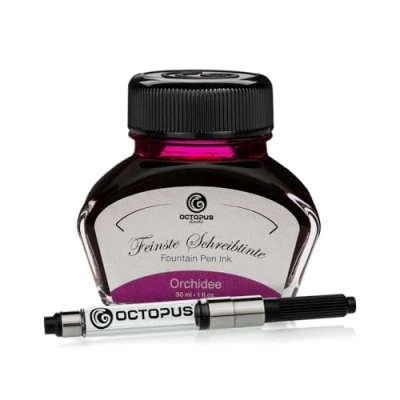 Afbeelding van Octopus Fluids Orchidee schrijfinkt met converter, vulpeninkt, roze, 30 ml