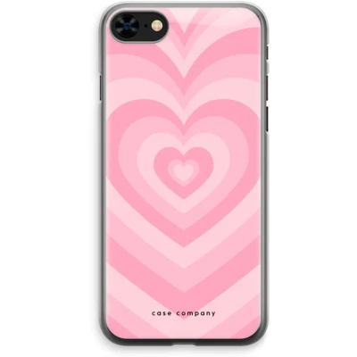Afbeelding van Case Company® hoesje geschikt voor iPhone 8 Hart Roos Soft Cover Telefoonhoesje Bescherming aan alle Kanten en Schermrand
