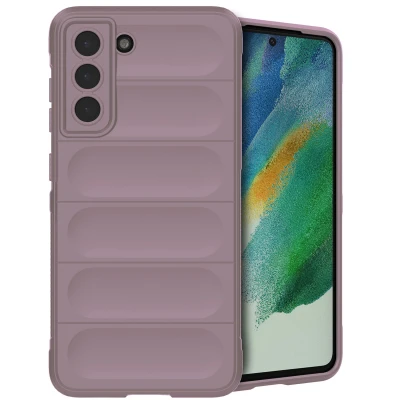 Afbeelding van iMoshion Hoesje Geschikt voor Samsung Galaxy S21 FE Siliconen EasyGrip Backcover Paars