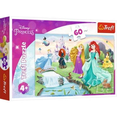 Image de Trefl Disney Princess, Rencontre avec les Princesses Puzzles 60 Pièces Colorés de Disney, Divertissement Créatif, Amusant Pour Enfants À Partir 4 Ans
