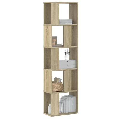 Afbeelding van Boekenkast 5 laags 45x23,5x162,5 cm bewerkt hout sonoma eiken