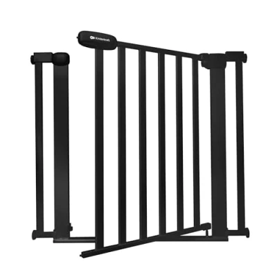 Image de Kinderkraft Lock&amp;GO Barrière De protection d&#039;escalier sans perçage sécurité pour enfants 75 à 103 cm Ouverture 90 Double verrouillage Noir