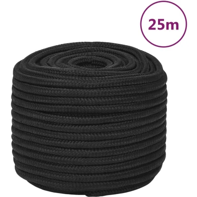Afbeelding van vidaXL Boottouw 12 mm 25 m polypropeen zwart