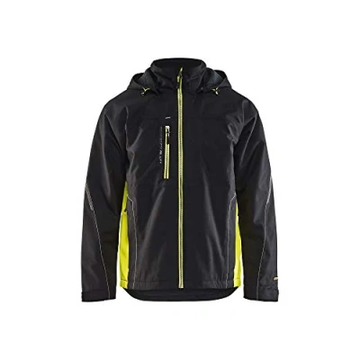 Afbeelding van Blaklader 479019779933XXL Hardshell jas, zwart/geel, maat XXL