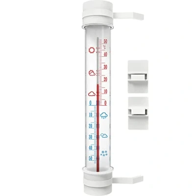 Afbeelding van Browin 020800 kwikvrije buitenthermometer 27 cm van 50 tot +50 C, eenvoudige installatie op kunststof, aluminium en hout