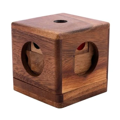 Afbeelding van Engelhart 350180 Gesloten dobbelstenen Houten puzzel Moeilijk niveau Ecologisch reflectiespel Volwassenen tieners 9 stuks Oplossing 6,9 x 6,3 cm