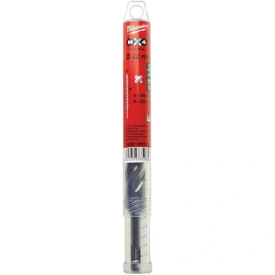 Afbeelding van Milwaukee SDS plus Hamerboor, 4 kanten Snijdend, 22 X 250 Mm
