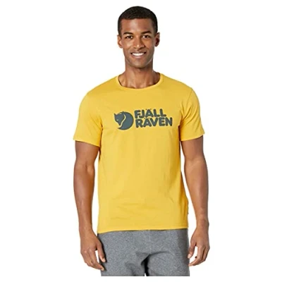 Afbeelding van Fjällräven LOGO TEE Tshirt print, Heren, Maat: Small, Senf