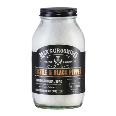 Afbeelding van Scottish Fine Soaps Badzout Men&#039;s Grooming Thistle &amp; Black Pepper Relaxing Mineral Soak