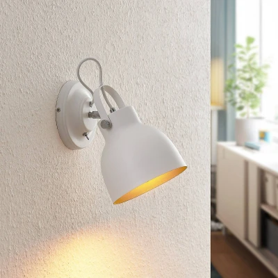 Afbeelding van Lindby Adirta metalen wandlamp in wit