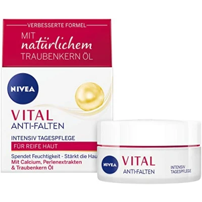 Afbeelding van NIVEA Vital intensieve dagverzorging (50 ml) hydraterende verzorging met calcium, parelextracten en natuurlijke druivenpitolie voor de dagelijkse van rijpe huid