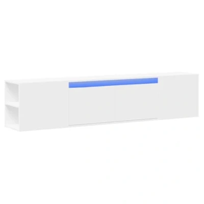 Afbeelding van vidaXL Tv wandmeubel met LED verlichting 180x31x39,5 cm wit