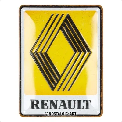 Afbeelding van Metalen Bord 15x20 cm Renault Logo